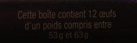 12 Ufs Moyens De Poules Leves En Plein Air Label Rouge Ingredients
