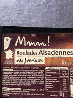 Mmm Roulade Jambon Tranche120g Ingredients