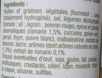 Marinade Saveur Romarin Citron Ingredients
