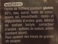 Pain De Table Au Froment Ingredients