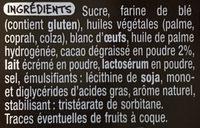 Cigarettes Croustillantes Ingredients