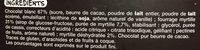 Chocolat Blanc Myrtille Ingredients