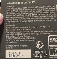 Assortiement De Chocolat Ingredients