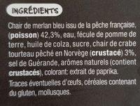 Surimi De Merlan Bleu Ingredients