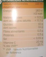 Jus D'orange Avec Plupes 100% Pur Jus Ingredients
