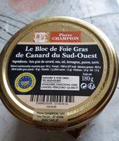 Bloc De Foie Gras De Canard Du Sud Ouest Ingredients