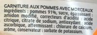Ds De Pommes - Garniture Avec Morceaux Ingredients