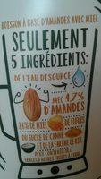 Douceur Amande Et Pointe De Miel Ingredients