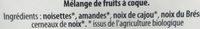 Melange Energie Ingredients