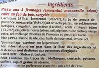 Pizza De Manosque, Pizza 3 Fromages , 400 Gr Ingredients
