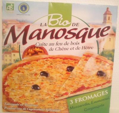 La Bio Pizza 3 Fromages ; Mozzarella, Emmental, Gorgonzola