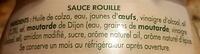 Sauce Rouille Saveur Ail Pour Poisson Ingredients