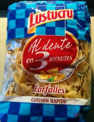 Farfalles, Al Dente En 3 Minutes