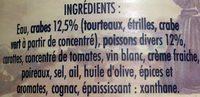 Velout De Crabe Ingredients
