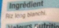 Riz Long Ingredients