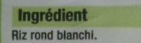 Riz Rond Blanchi Ingredients