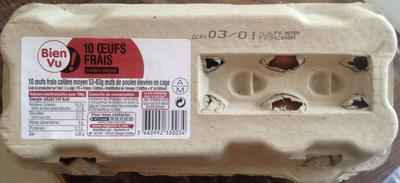 10 Ufs Frais Calibre Moyen 53-63g