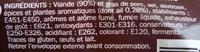 Saucisson Cuit A L'ail (Fum)  Ingredients
