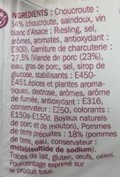Choucroute Royale Garnie Ingredients