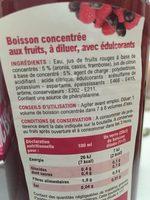 Sirop De Grenadine Sans Sucre Ingredients