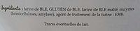 Farine Blanche T55 Ingredients