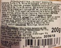 Pomponette Ingredients