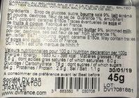Caramel Au Beurre Sal Ingredients