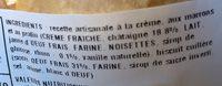 La Charlotte Artisanale Aux Marrons Ingredients
