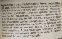 Prt  Boire Vanille Ingredients