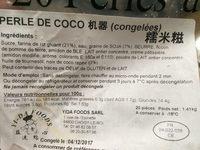 Perles De Coco Ingredients