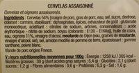 Cervelas Assaisonn Ingredients