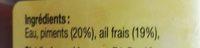 Harissa 230G Mayanne, Ingredients