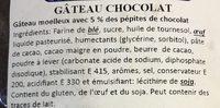 Gteau Chocolat Ingredients