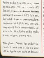 Pizza 3 Fromages Cuite Au Feu De Bois Ingredients