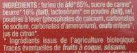 Petit Beurre Ingredients