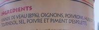 Axoa De Veau Ingredients