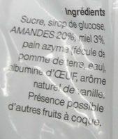 Plaisir De Nougats Amandes Ingredients