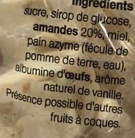 Plaisir De Nougats Aux Amandes Ingredients