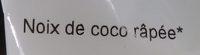 Noix De Coco Rpe Bio Ingredients