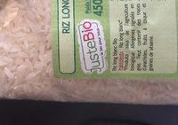 Riz Long Blanc Ingredients