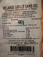 Mlange Grille Sans Sel Ingredients