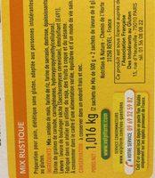 Mix Rustique Pain Ingredients