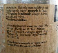 Sauce Vinaigrette  La Moutarde Ingredients