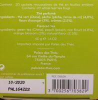 Grner Tee, Aromatisiert, Th Des Alizs, Teebeutel, Palais Des Ths Ingredients