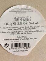 Grner Tee, Aromatisiert, Vive Le Th, Dose, Palais Des Ths Ingredients