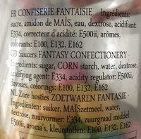 Bocal Soucoupes 160 G Ingredients