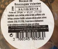 Gourmandises Sophie Soucoupes En Bocal 3L Sucre Ingredients