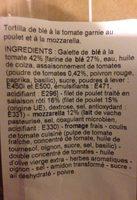 Farita Poulet Mozzarella Ingredients