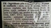 Pte  Sucre Ingredients