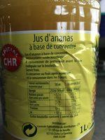 Jus Dananas A Base De Concentre Ingredients